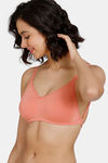 Zivame Beautiful Basics Double Layered Non Wired Full Coverage Backless Bra - Terra Cotta — thumbnail 5